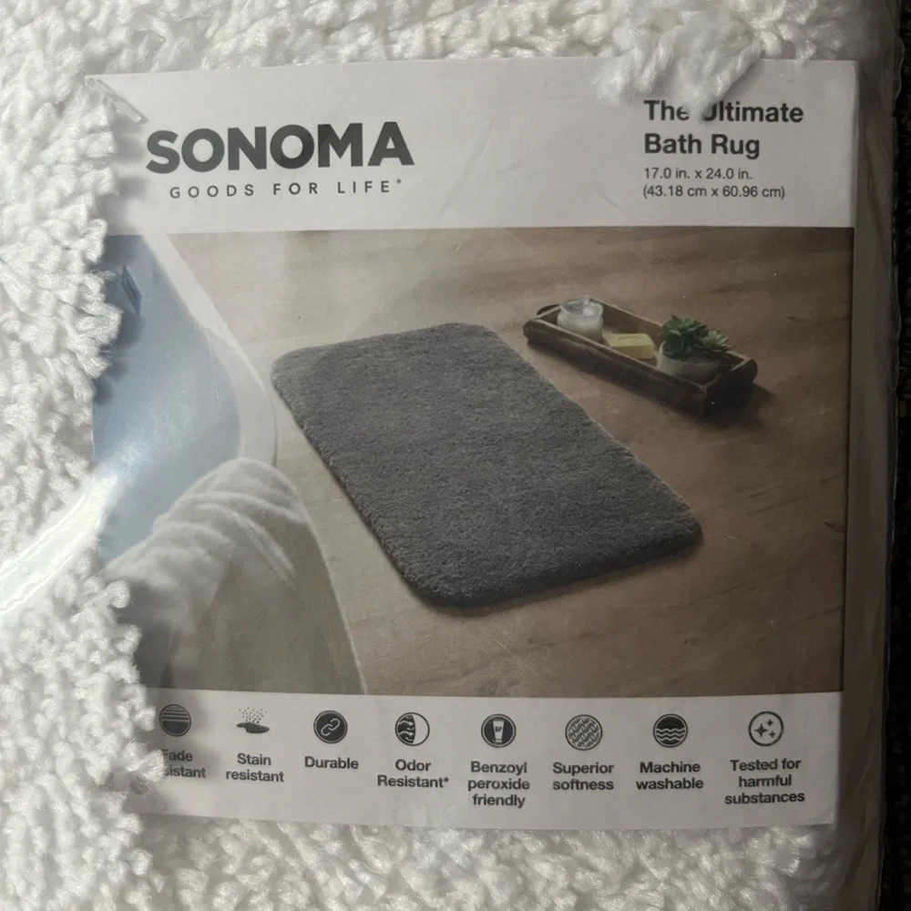 Sonoma Soft White Bath Mat